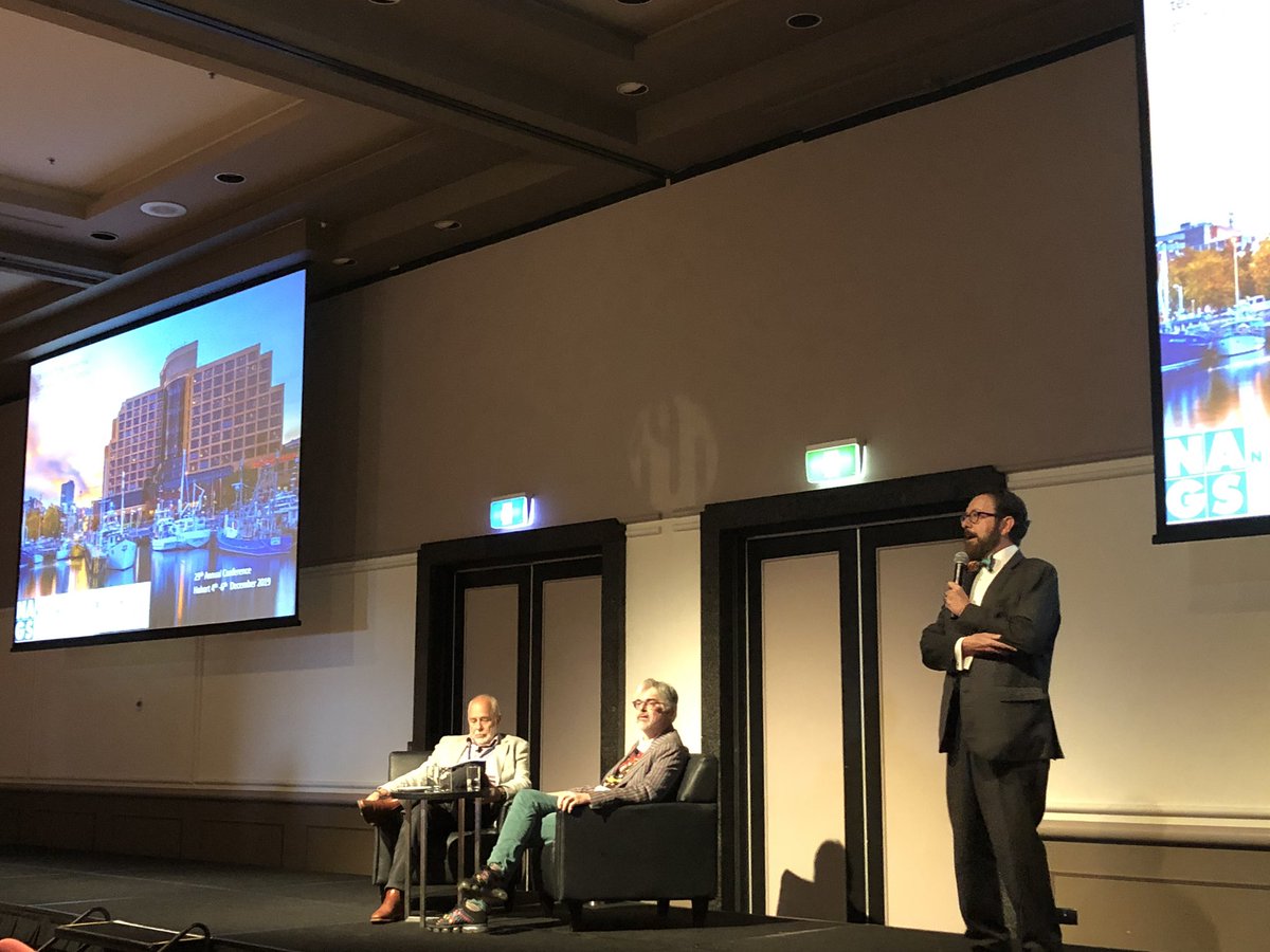 Already off to a controversial start. Fireside chat with David Walsh, owner of <a href="/monamuseum/">Mona Museum</a> and professional gambler &amp; Prof Alex Blaszczynski at #NAGSConference <a href="/NAGSGambling/">National Association for Gambling Studies</a> #gambling