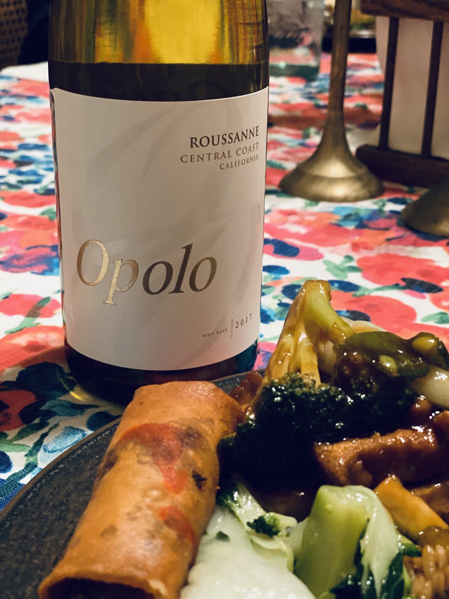 Shared this lovely Rousanne from <a href="/OpoloWines/">Opolo Wines</a> with friends last night shop.opolo.com/18Roussanne

<a href="/scotdanc16/">scotdanc16</a> @sarahwoodsnp @missytalbot92 <a href="/taylen24/">Taylen Peterson 🈚️</a> @Haley86980537