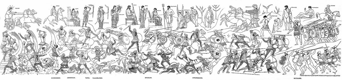 Contemporary depiction of the Battle of Marathon (September 490BC) in the Stoa Poikile.
