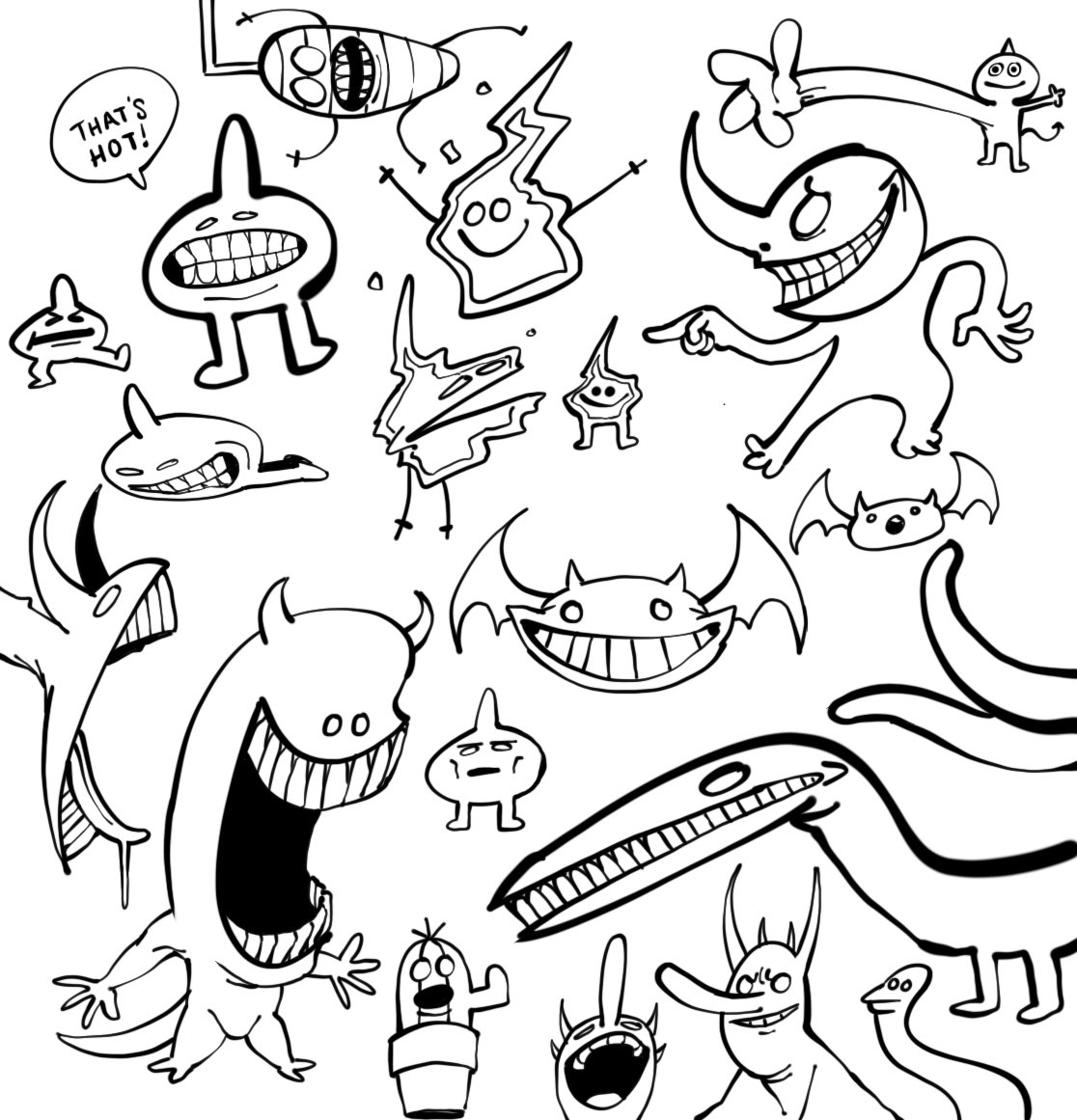 Some spook doodles 
Still ain't feeling too great about art and general stuff but whATEVER have some doodles 