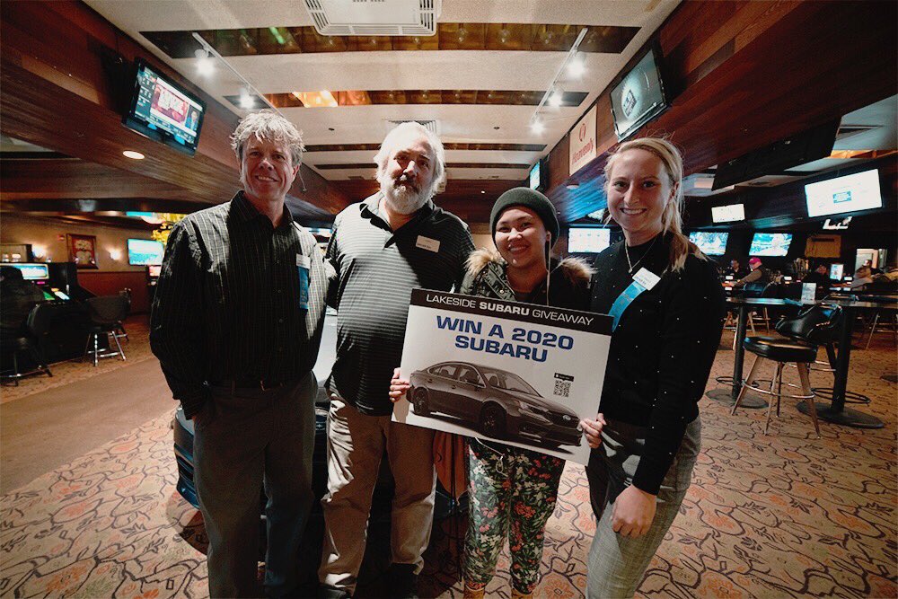 lakeside_Tahoe's tweet photo. Far from your average Wednesday for our 2020 Subaru winner!! 🚙Congratulations Scarlet, we can’t wait to see you cruising around the lake in your new ride! 💸Thanks for playing! Now, what should we give away next? 🤔 Any suggestions??? Let us know in the comments ⬇️⬇️ https://t.co/WXkERqwKaa