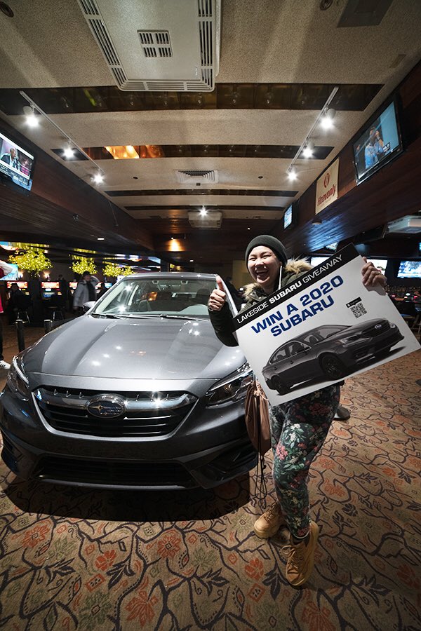 lakeside_Tahoe's tweet photo. Far from your average Wednesday for our 2020 Subaru winner!! 🚙Congratulations Scarlet, we can’t wait to see you cruising around the lake in your new ride! 💸Thanks for playing! Now, what should we give away next? 🤔 Any suggestions??? Let us know in the comments ⬇️⬇️ https://t.co/WXkERqwKaa