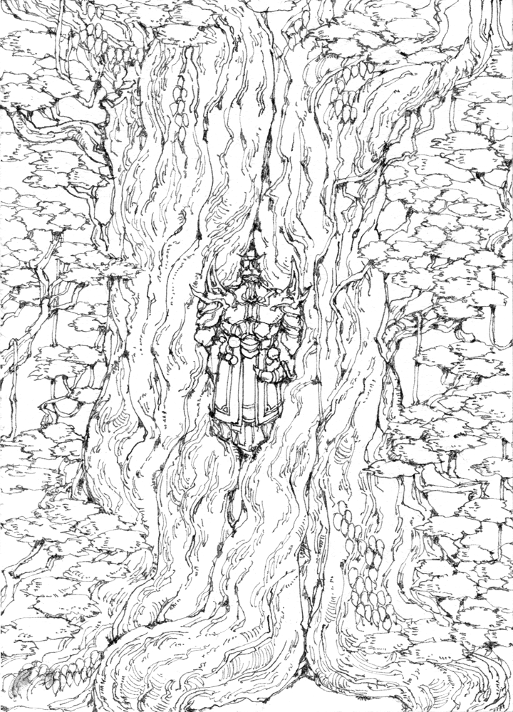 FF5のお誕生日なので一番頑張ったエクスデスの絵 