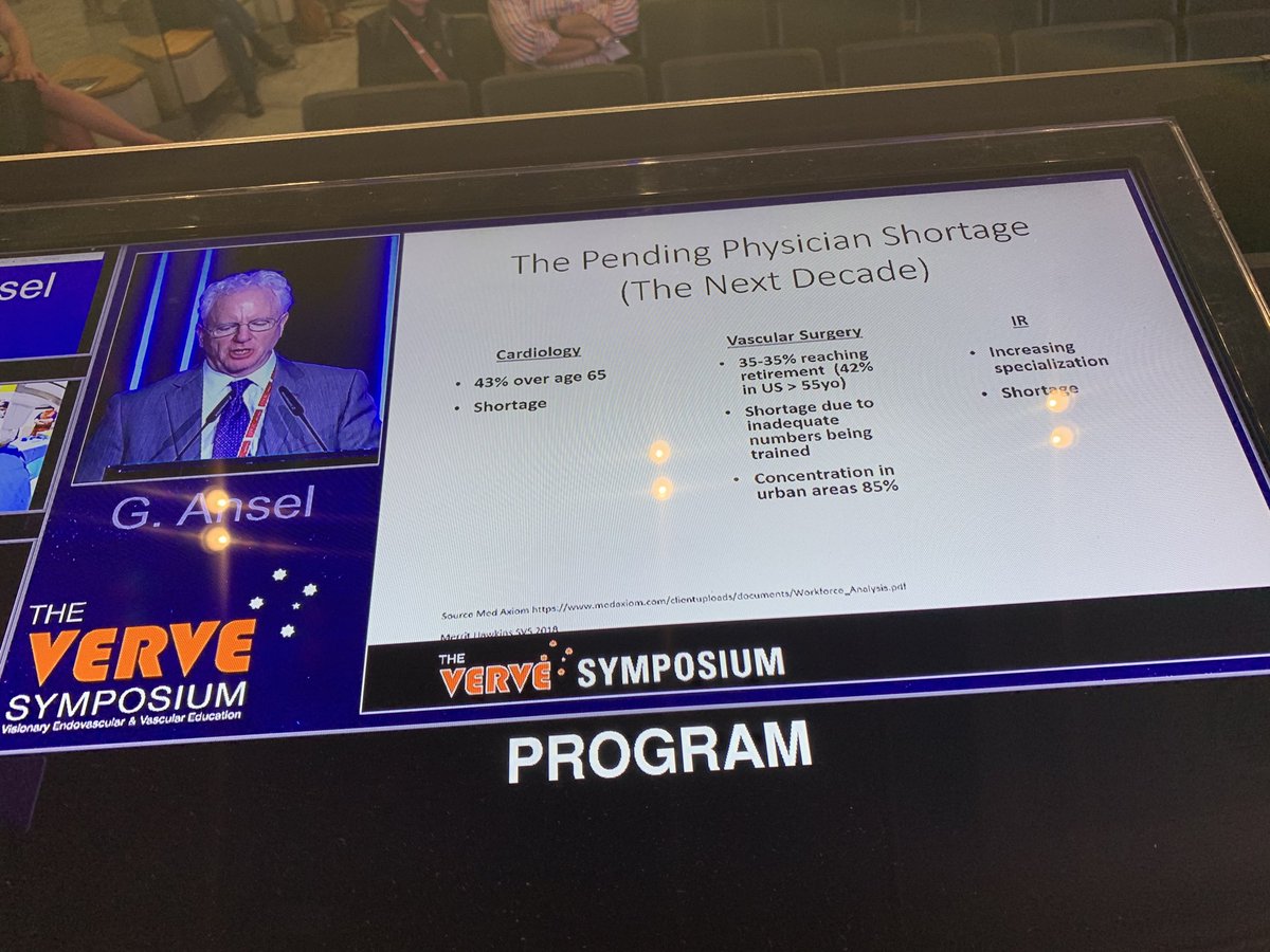 ⁦<a href="/garyansel/">gary ansel</a>⁩ discussing the impending shortage of #vascular specialists in the US healthcare system ⁦<a href="/VERVEsymposium/">VERVE Symposium</a>⁩