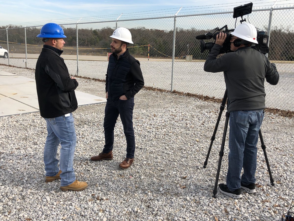 JimmyDuvallEUS's tweet photo. Great to have @KCraigTV of @CBSThisMorning with #Ericsson the last couple of days to talk to our amazing tower climbers who are climbing high to make sure #5G is being rolled out quickly and safely! https://t.co/erVcRpMd5E