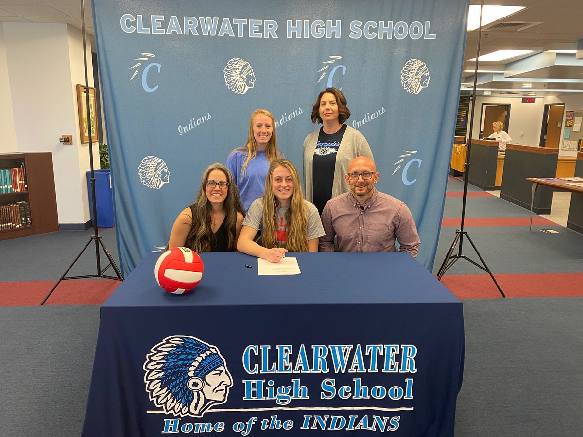 Congratulations to Bethany McGuire, Clearwater High School senior, who signed today to continue her academic and volleyball career at Allen County Community College.  Clearwater High School is proud of her accomplishments and wishes her the best of luck next year. #indianpride