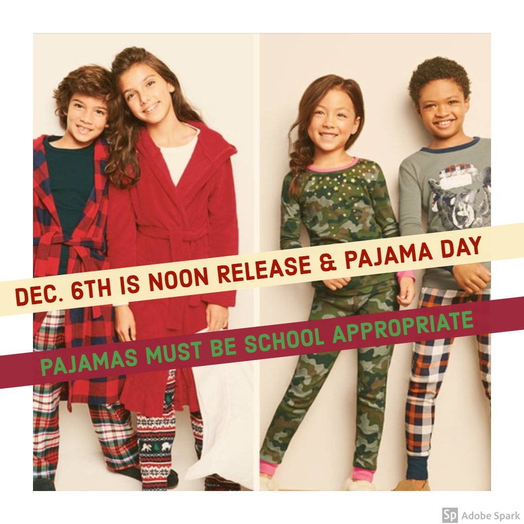 C3Milwaukee's tweet photo. Please make sure you have made arrangements for 12:00 pickup of student.
School appropriate pajamas (no tank tops, no short shorts, etc). https://t.co/GAvSkSF7TA