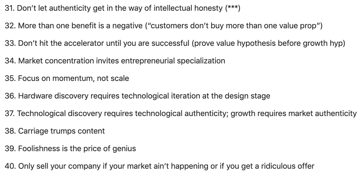 daveambrose's tweet photo. @ganeumann i found class notes for @arachleff's course at Stanford re. "aligning startups w. their market" (aka getting to product market fit).

the "Rachleff's 40 Axioms" section is fascinating as a reminder for anyone building today, esp. at the earliest stages.

https://t.co/fWMtrAjpDi https://t.co/mxExdi3b8Z