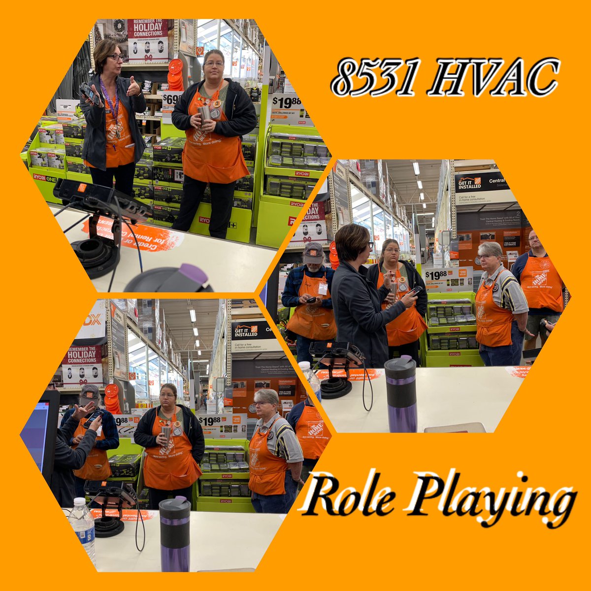 tereseistweetin's tweet photo. Morning meeting all about HVAC & driving leads! Role playing with my COS, Kristie & sharing different approaches. Make it you! #drivingleads #knowledgeispower #doyouknowhow @8531_Homedepot @thd6305 @HomeDepotJames @HDGerri @BeckyLo06780021 https://t.co/xy6s141FaU