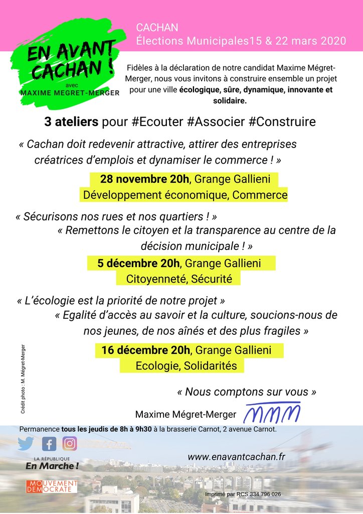 MMegretMerger's tweet photo. 🗓 Dans une heure on se retrouve à la Grange Gallieni pour l'Atelier "Citoyenneté et Sécurité" en présence de @JFMBAYE député de la 2e circo. du #ValDeMarne pour #EcouterAssocierConstruire le #Cachan de demain !
#EPT12
#EnAvantCachan https://t.co/FLPVaI0OJW