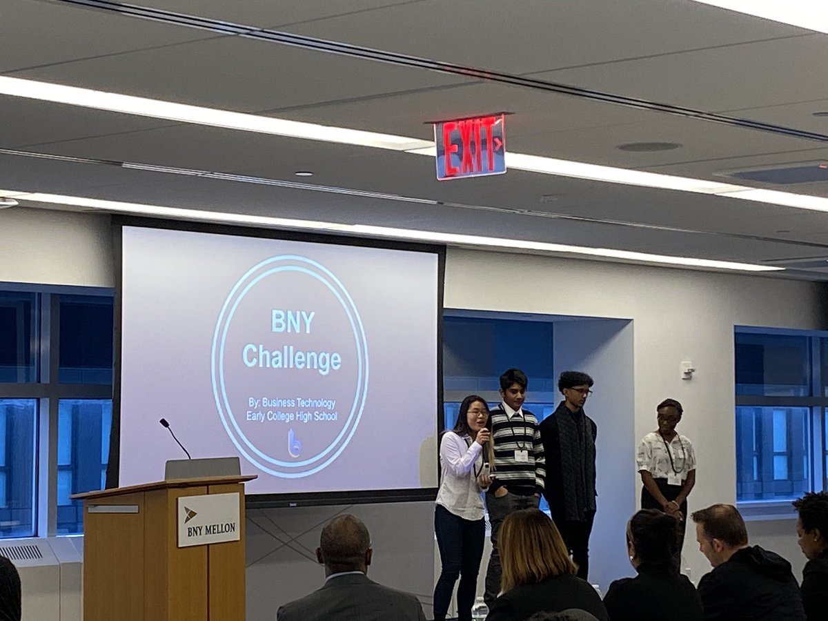 NYCCTE's tweet photo. Congratulations to hackathon winners! @BNYMellon #FuturesInTech @bksteamcenter @BtechSchool @INTechAcademy2 Excellent presentations from some of our youngest scholars! #FutureReadyNYC #nyccte #CTEIndustryScholars @Partnership4NYC @TheFundforPS #DiversityInTech https://t.co/LNlWy3Bwlr