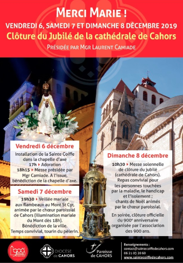 Cathedrale46000's tweet photo. 📅🔴🔴🤩 RAPPEL DU PROGRAMME DE VENDREDI ! #TRIDUUM #CLOTURE #JUBILE #EVENEMENT #900ANS #CAHORS https://t.co/4yWC5wGGlE