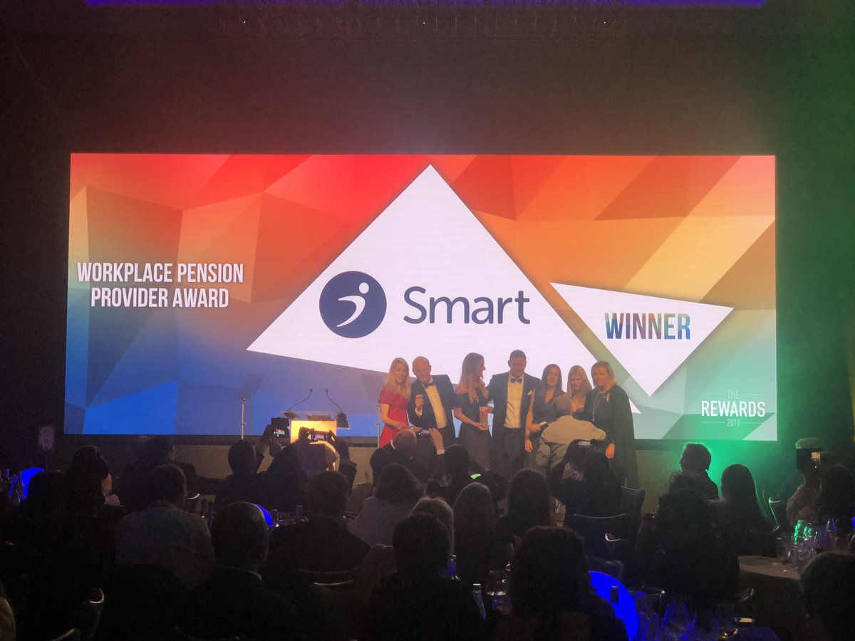 RewardStrategy's tweet photo. The Workplace Pension Provider Award at #TheRewards has been won by @smartpensionuk. Congrats! 💥 https://t.co/1ukMcXoxvg