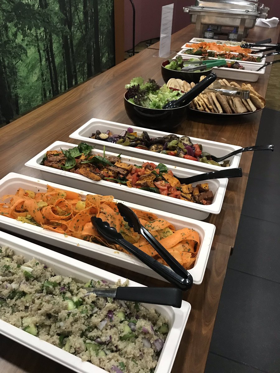 SHUHospitality's tweet photo. Excellent evening discussing issues of #foodwaste @sheffhallamuni whilst eating a delicious meal made from food that would have been thrown away if not intercepted by @TheFoodWorksSHF Great student volunteers from hospitality &amp; food courses! 
#sustainablefood @sheffoodsocial https://t.co/od6ORoCYHQ