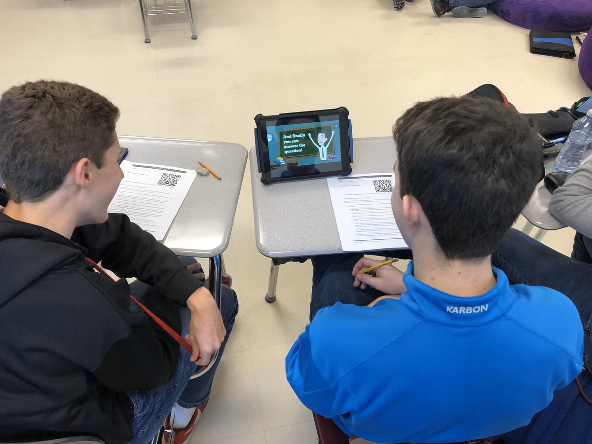 nancylynnmorin's tweet photo. Personalized grammar lessons using QR codes to instructional videos and page numbers to various lessons. #EBwolfpack @ESCEB_Mattawa https://t.co/9lJhuFcZnO