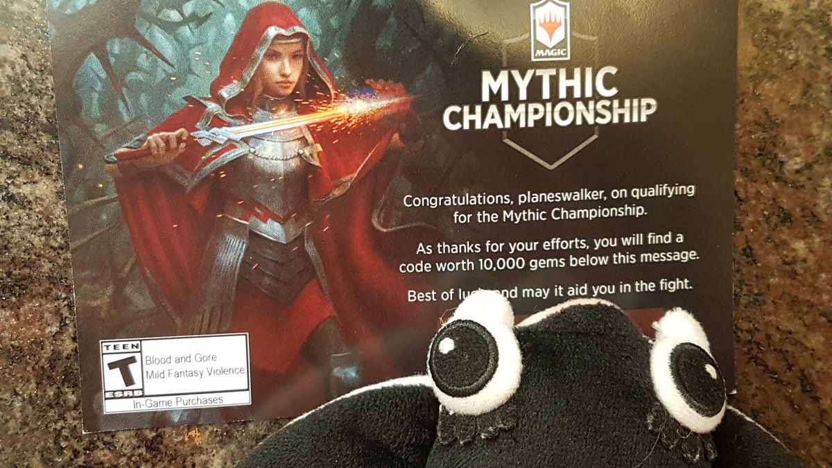 As promised, #MythicChampionshipVII edition of 10000 gems GIVEAWAY starts NOW! Right after I come back home next week, I'll pick one random person who re-tweeted this tweet and follows me. The winner will receive a code for 10k gems on <a href="/MTG_Arena/">MTG Arena</a>. Send me your energy plssss!