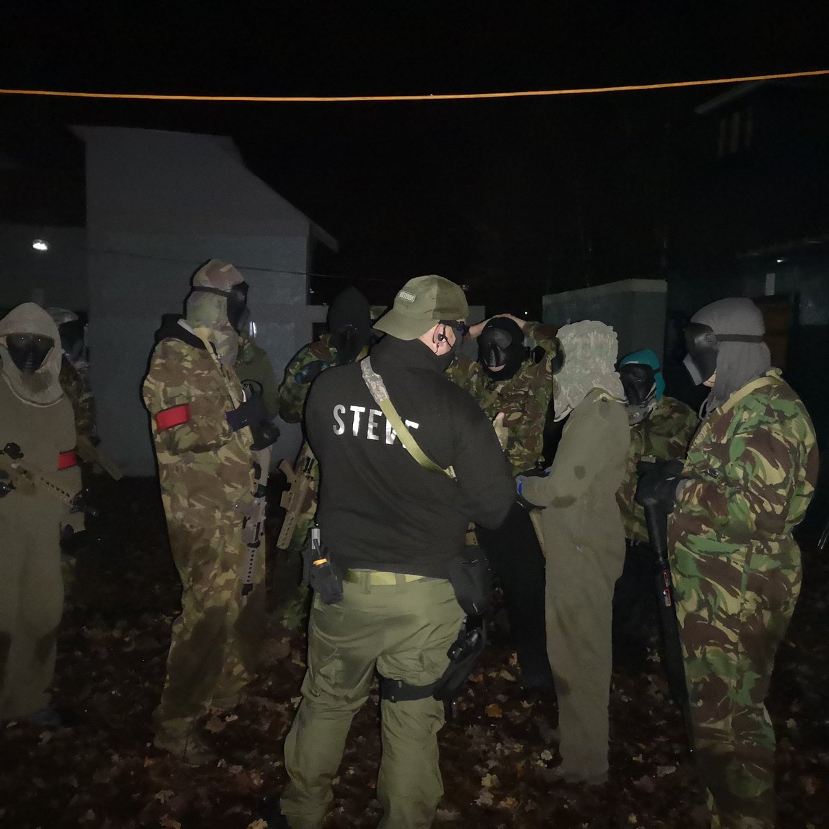 Explorers out tonight, practicing their communication skills at Airsoft