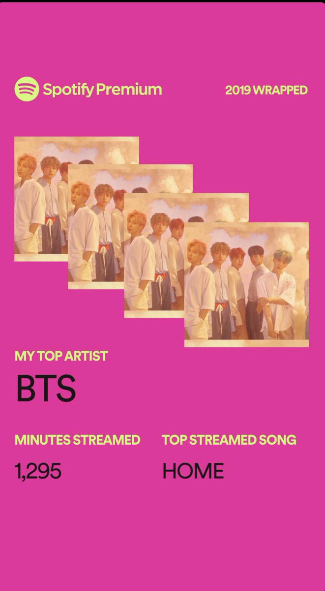 Kylabranson1's tweet photo. Thank you @BTS_twt for spending 21 hours with me this year on @Spotify. You are my #1. #spotifywrapped Didn’t know I listen to “Home” that much 😂❤️ https://t.co/6Qei2ZigAm