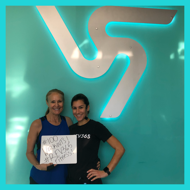 Rev365F's tweet image. #100Workouts Woohoo!  Way to go Lynnette!  Congrats on reaching your 1st 100 workouts.  💪🏆🎉🍾👏
