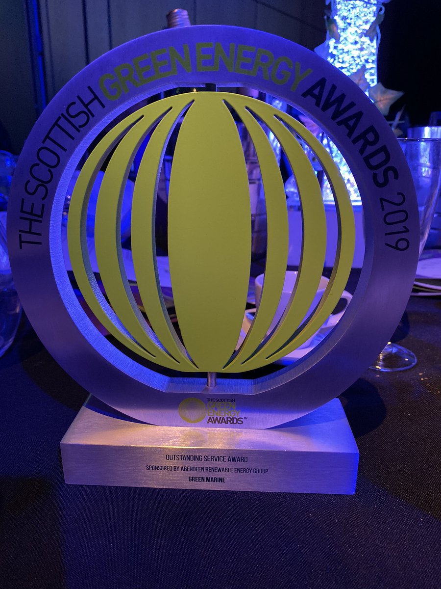 GreenMarineUk's tweet photo. Well done team Green Marine!! We have just won the Outstanding Service Award 2019! Thanks to all our clients and suppliers for making this great achievement possible😊#SGEA19 #AREG https://t.co/21Vfkmvtgt