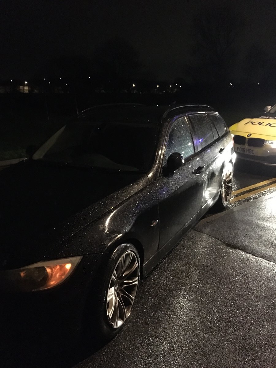 LancsRoadPolice's tweet photo. The driver of this car in Blackpool didn’t want to hang around after colliding with several parked cars, they were detained close by and promptly failed the roadside breath test being over twice the drink drive limit. Driver arrested and car seized. #T5IR. #T2TacOps. https://t.co/ZQNoINLBa9