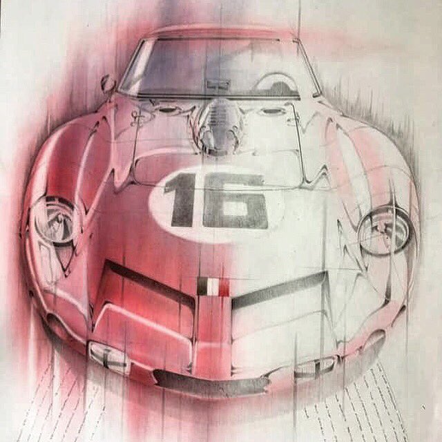 Available both as a limited edition print and the original - from @historiccarart Ferrari 250 GTO Breadvan #ferrari #ferrariart #classiccarsofinstagram #automotiveart #ferrari250gto #ferraribreadvan #enzoferrari #ferrariclub #historiccarart #blessings #scribblingvicar