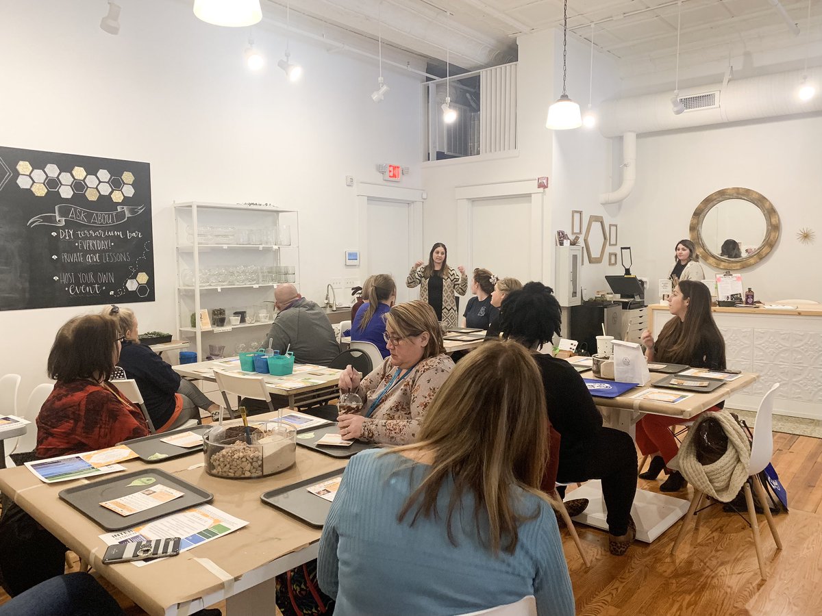 Pop Up PD at The Hive in Salisbury where we focused on teamwork as an interpersonal skill. Teachers got to build their own terrarium and learn about instructional strategies for building teamwork in their classrooms. @Amieteachtech @RSSinformation