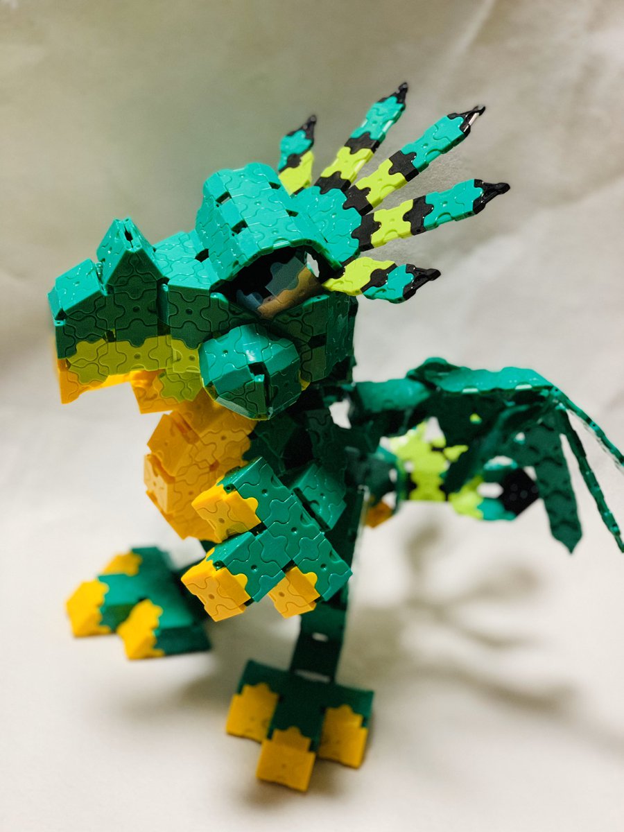 緒方先生 Ken01 さんのドラゴンキッド作らせて頂きました 折角なので緑にカラーリング変更しました 新作楽しみにしています Laq Dragon ドラゴン