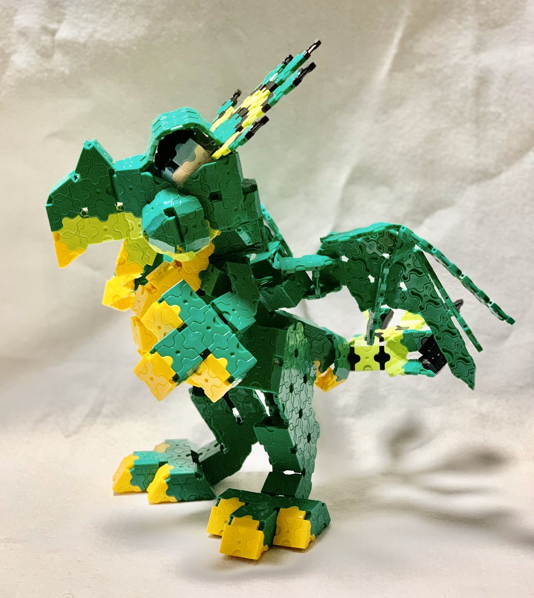緒方先生 Ken01 さんのドラゴンキッド作らせて頂きました 折角なので緑にカラーリング変更しました 新作楽しみにしています Laq Dragon ドラゴン