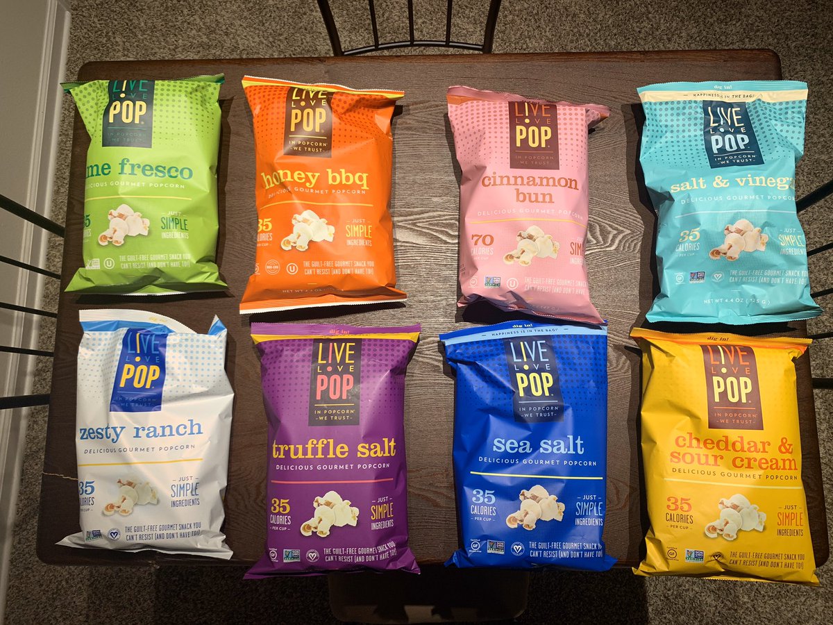 My favorite popcorn of all time, <a href="/livelovepopLLC/">Live Love Pop</a>! Thanks for sending me some goodies. 😋 Looks like the gang’s all here.