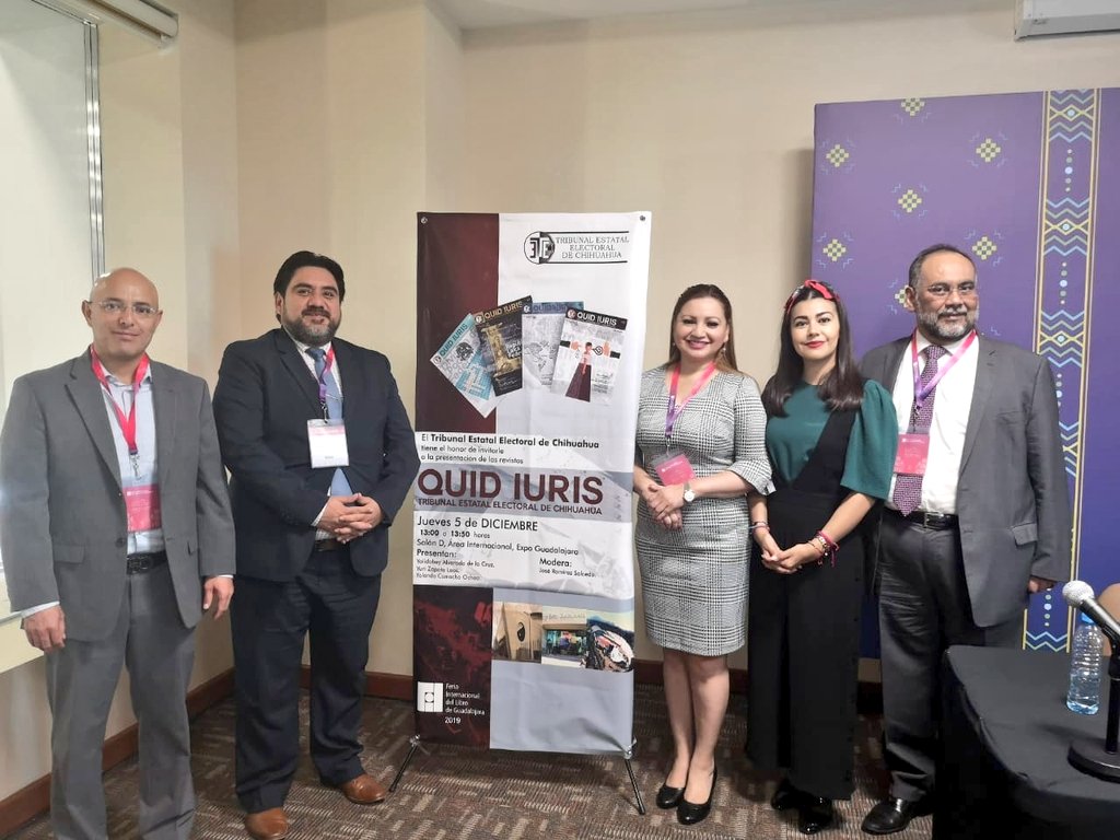 Agradezco a <a href="/TEE_Chihuahua/">TEEChihuahua</a> especialmente a mi amigo <a href="/JoseRamSal/">José Ramírez Salcedo</a> la invitación para presentar la revista <a href="/Quid_Iuris/">Quid Iuris</a> en <a href="/FILGuadalajara/">FIL Guadalajara</a> y los felicito por lograr consolidarla dentro de las mejores de país.

Fue un honor compartir la presentación con <a href="/YolaCamachoa/">Yolanda Camacho Ochoa</a> y <a href="/victoryuri_zl/">Victor Yuri Zapata</a>