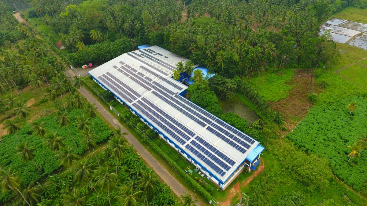 FentonsHayleys's tweet photo. Hayleys Solar was privileged to cater to a solar paneling requirement with a capacity of 250 kWp for MSH Packaging in Weliweriya, accounting for tons of CO2 savings per annum, and generating and delivering to the CEB Grid. #Fentons #HayleysSolar #Solarpanels #MSHPackaging https://t.co/hD3NSVgYlh
