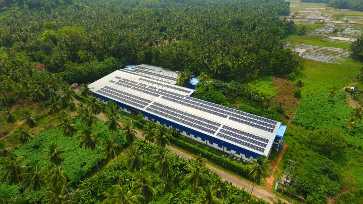 FentonsHayleys's tweet photo. Hayleys Solar was privileged to cater to a solar paneling requirement with a capacity of 250 kWp for MSH Packaging in Weliweriya, accounting for tons of CO2 savings per annum, and generating and delivering to the CEB Grid. #Fentons #HayleysSolar #Solarpanels #MSHPackaging https://t.co/hD3NSVgYlh