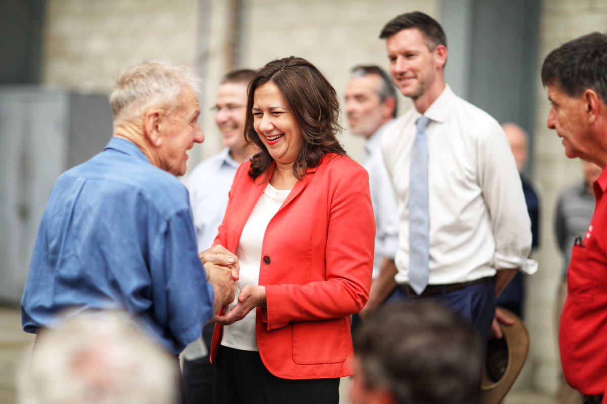 MarkBaileyMP's tweet photo. In Maryborough Premier @AnnastaciaMP just announced with Bruce Saunders @Putmaryborough1 a $300 million pipeline of manufacturing work til 2030 in signed MOU for @downergroup Maryborough Rail workshop. Labor backs local manufacturing jobs vs @LNPQLD had NGR trains made overseas https://t.co/fWO5UGBbqd