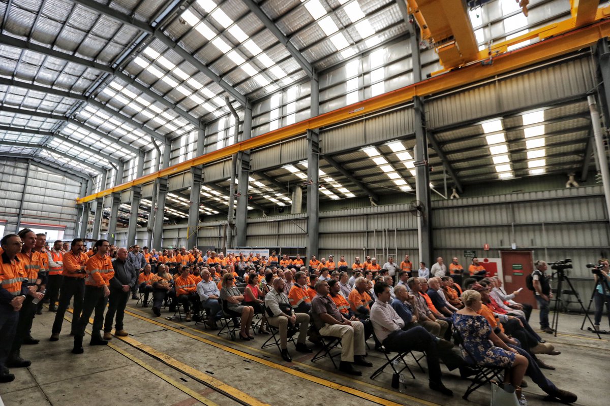MarkBaileyMP's tweet photo. In Maryborough Premier @AnnastaciaMP just announced with Bruce Saunders @Putmaryborough1 a $300 million pipeline of manufacturing work til 2030 in signed MOU for @downergroup Maryborough Rail workshop. Labor backs local manufacturing jobs vs @LNPQLD had NGR trains made overseas https://t.co/fWO5UGBbqd