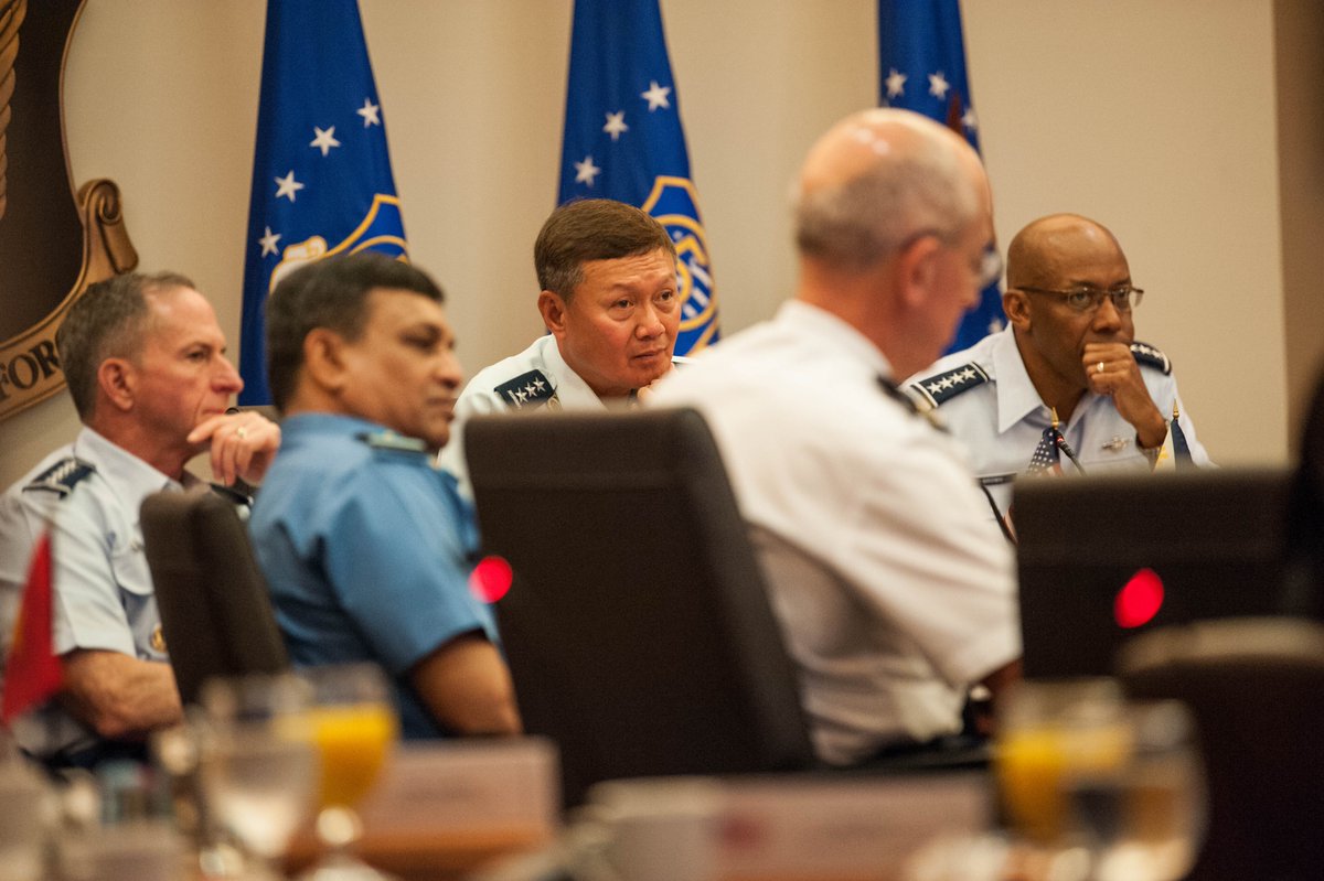 PACAF's tweet image. "We speak the common language of air, space and cyber power...as we pursue the important role of peace and prosperity." -@GenDaveGoldfein #PACS19 #Friendspartnersallies 

@usairforce @INDOPACOM @DeptofDefense