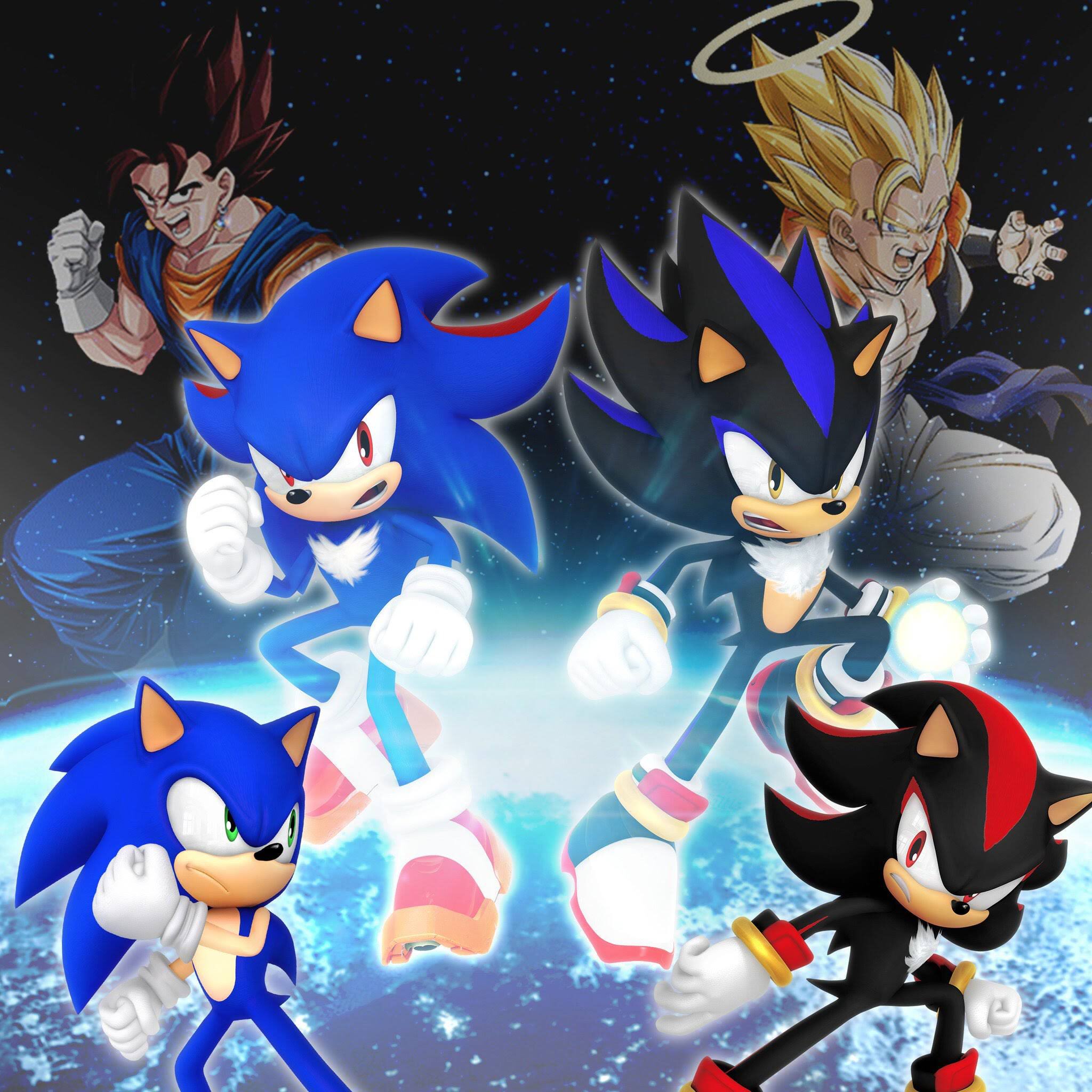 Introducir 53+ imagen sonic and shadow vs goku and vegeta - Viaterra.mx