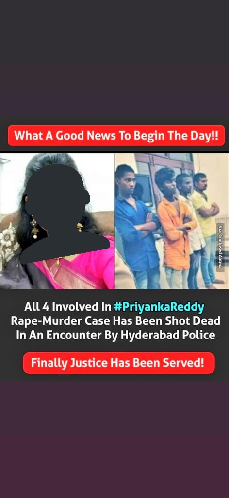 MalaniSri's tweet photo. What a great gesture by Hyderabad Police.This was very much needed.
Salute to Hyderabad Police.#hyderabadpolice #Salute #Hyderabad #HangRapists #hyderabadcitypolice #Telangana #rapist_jalao https://t.co/GiRQhQ6CD2