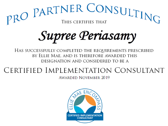 BrimmaTech's tweet photo. @BrimmaTech is proud to be an @EllieMaeInc Certified Encompass Implementation Consultant.
@psupree, our tribal chief, has added yet another feather to our tribe's hat. We're so proud of you.
#proudofyou #greatplacestowork #partnershipfirst #certification #Encompass #Inspiration https://t.co/1db75rRg2A