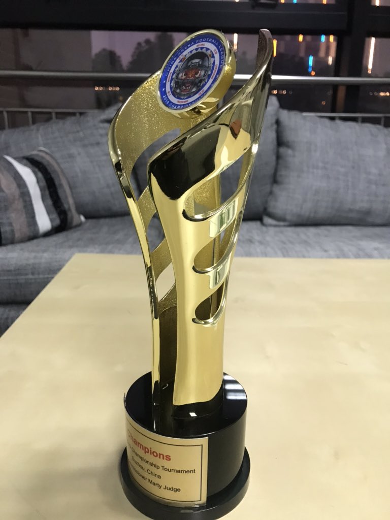 ArenaFLChina's tweet photo. Just a few hours before it all begins as the best players in China battle for the right to be called champions and take home the trophy and title of the 2019 CAFL Football Tournament Champions. @hiteamsports @ewang77 @MartyJudge @JawsCEOQB @MoreMediaHits @grm3612 https://t.co/4RF9yNHE3G