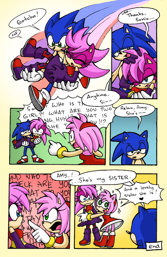 Kunle Sanders on X: Shadow the Hedgehog's reaction of Sonic punching Amy  Rose (from Sonic the Hedgehog series)  / X