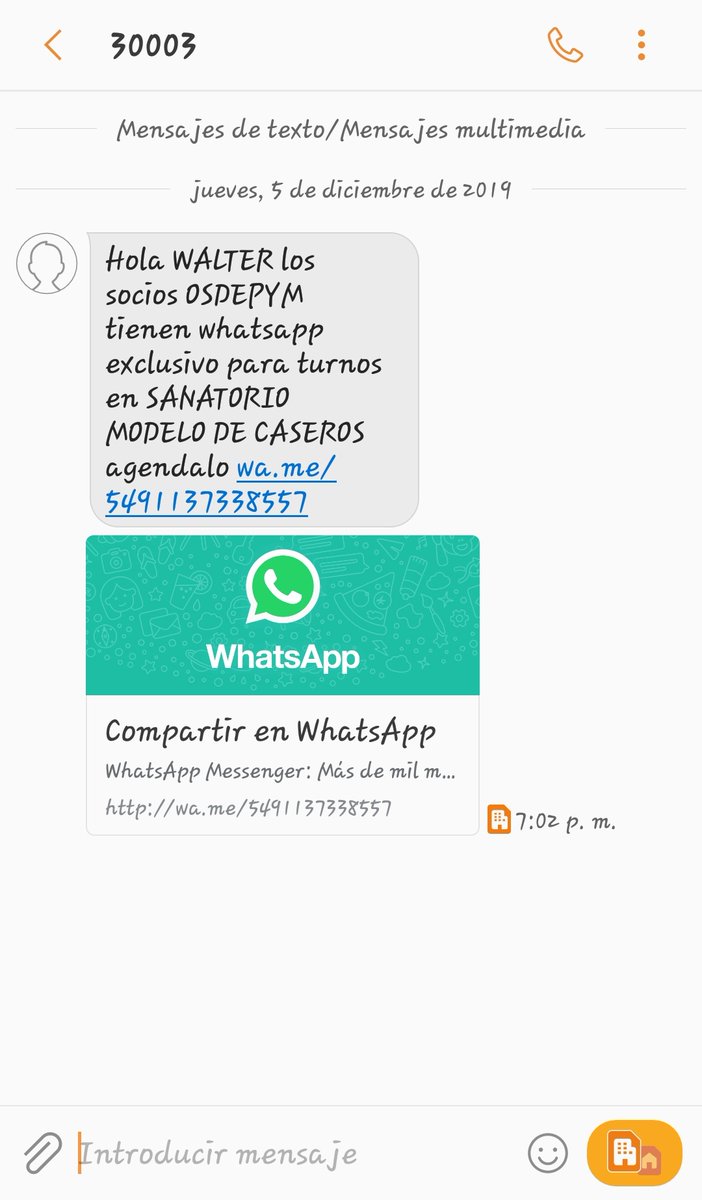 ChinoWally's tweet photo. Si sos socio de @Osdepym tenés WhatsApp exclusivo para turnos
Y vos que esperas... https://t.co/WcFqJgGPFG