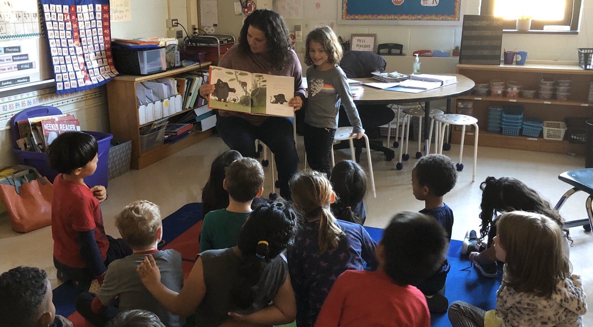 CPES1stGrade's tweet photo. Thank you to our wonderful guest reader for coming in and reading some thought provoking books to our first graders! #cpesbelieves in building family-school relationships 🤝📖 https://t.co/CTANgXI3yB