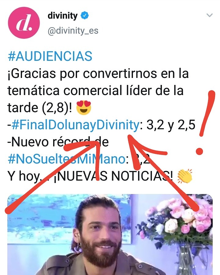 YamanAddiction's tweet photo. Lo ves @canyaman como es cierto? Tú tienes imán cuando apareces en pantalla. El share de #finaldolunaydivinity demuestra el buen gusto de tus #YamanAddicteds 😊
Have you seen #canyaman as it is truth? You are magnetic on screen. Share shows the good taste of your #YamanAddicteds https://t.co/15scEdEoJu