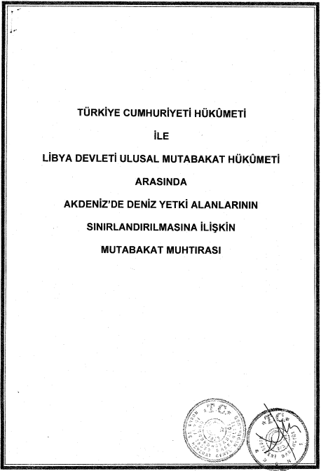 TBMM 'ye sunulan Akdeniz'de deniz yetki alanlarının sınırlandırılması anlaşması