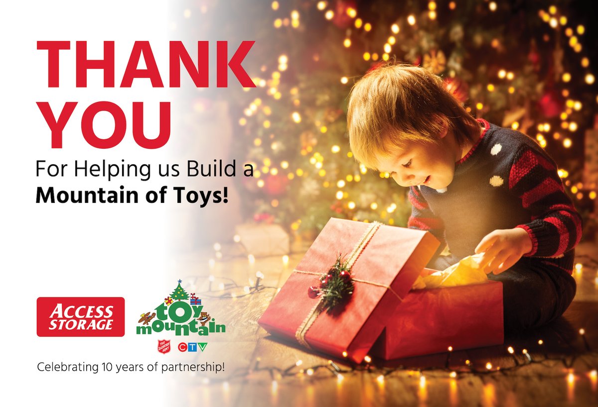 AccessStorageCA's tweet photo. Thank you for a Fantastic Evening! Great turnout Leaside for our 10th Anniversary Celebration of partnership with @ToyMountain/ @salvationarmy and @CTV!! Our partners showed support in huge numbers and helped make our celebration so successful. https://t.co/KhSb0bTTIT