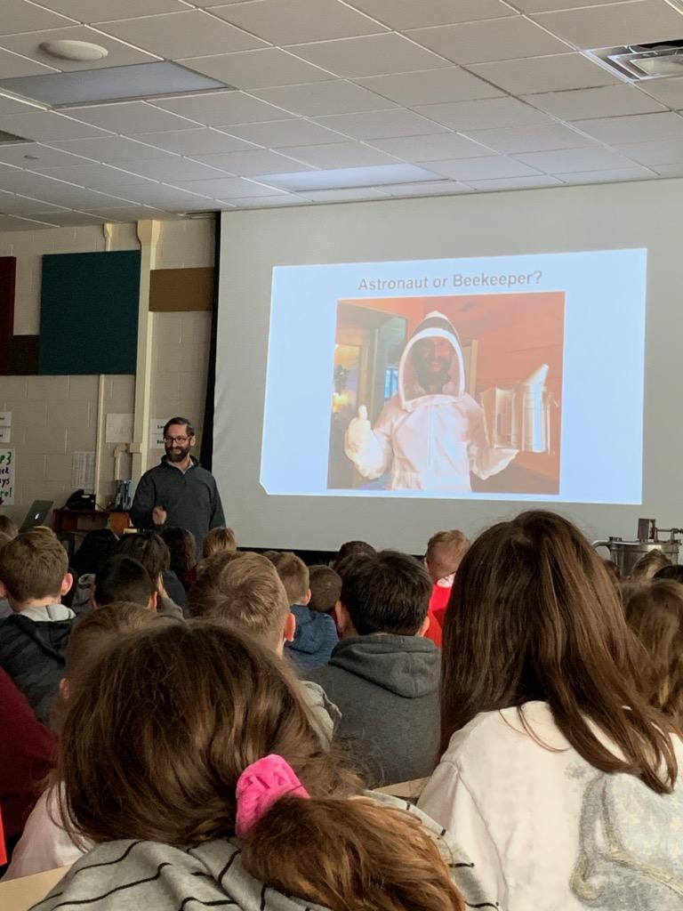 wormusca's tweet photo. As part of our Bee the Change PBL, fifth graders learned from local bee experts today! A big thank you goes out to Mrs. Boyd, Mr. and Mrs. Kiefer, and Mr. Richards for speaking to us. https://t.co/tHVIvIx0yy