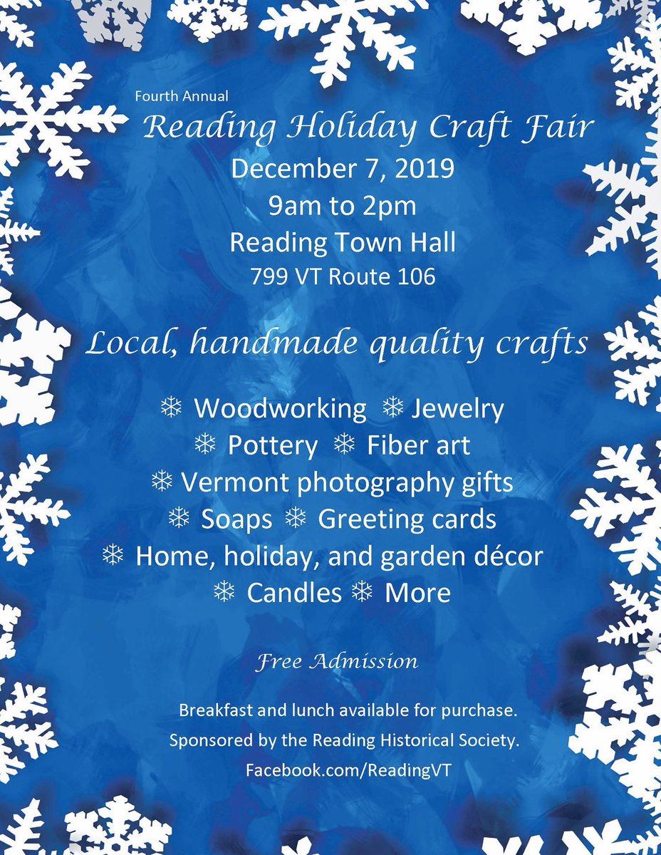 sandyconnolly's tweet photo. See you there!! RT @CreativeWoodVT: Join us in #ReadingVT this Saturday 12/7 for the 4th Annual Reading Holiday Craft Fair!
#creativewoodworking #servingtrays #cuttingboards #shopsmall #thisisvt https://t.co/kifMFd1ctm