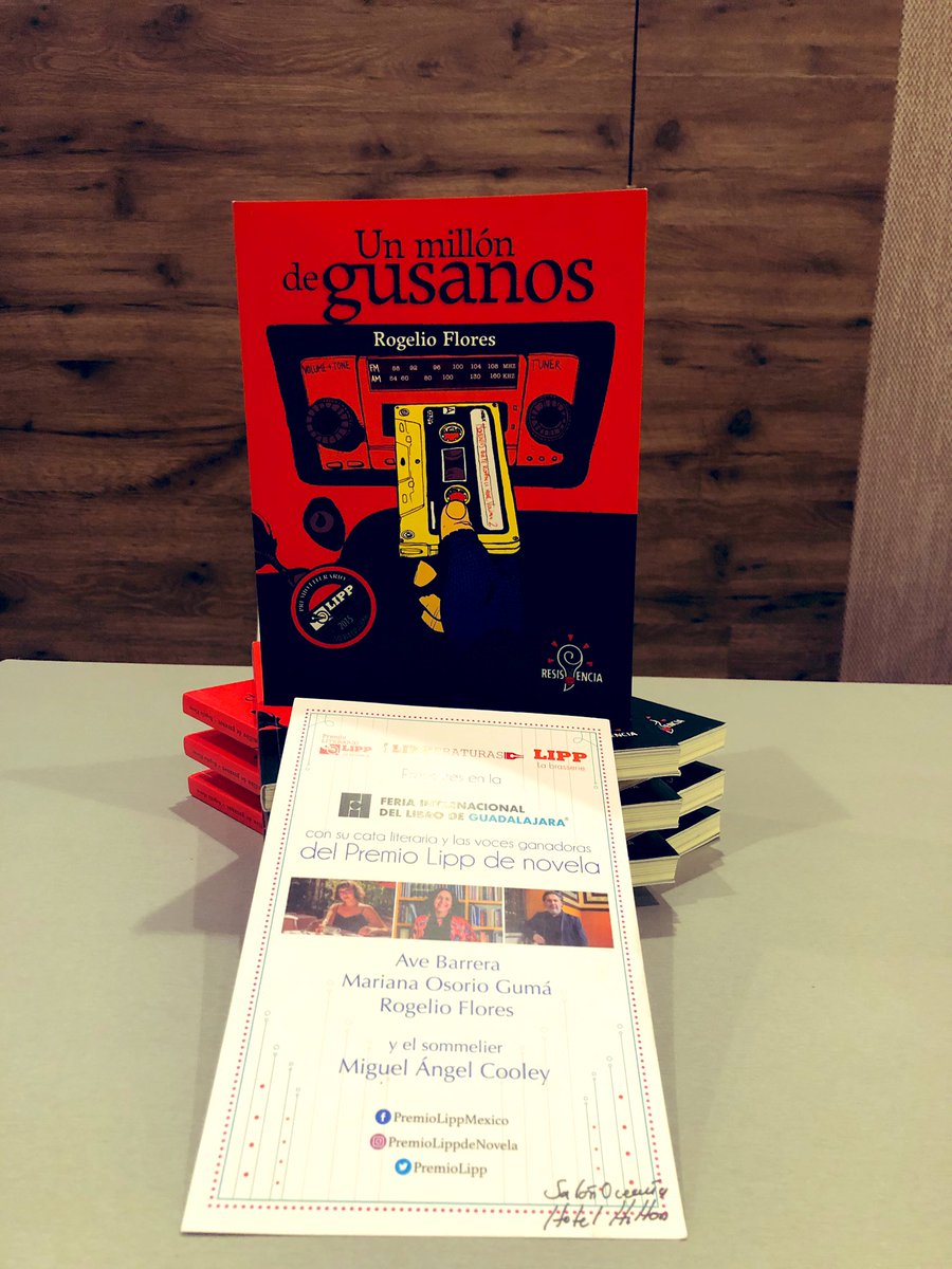 Estamos a unos minutos de iniciar la cata literaria con los ganadores del <a href="/PremioLIPP/">PREMIO LIPP DE NOVELA /México</a> en el que participa el gran <a href="/rogeliofloresj/">Rogelio Flores</a> con su novela #UnMillónDeGusanos