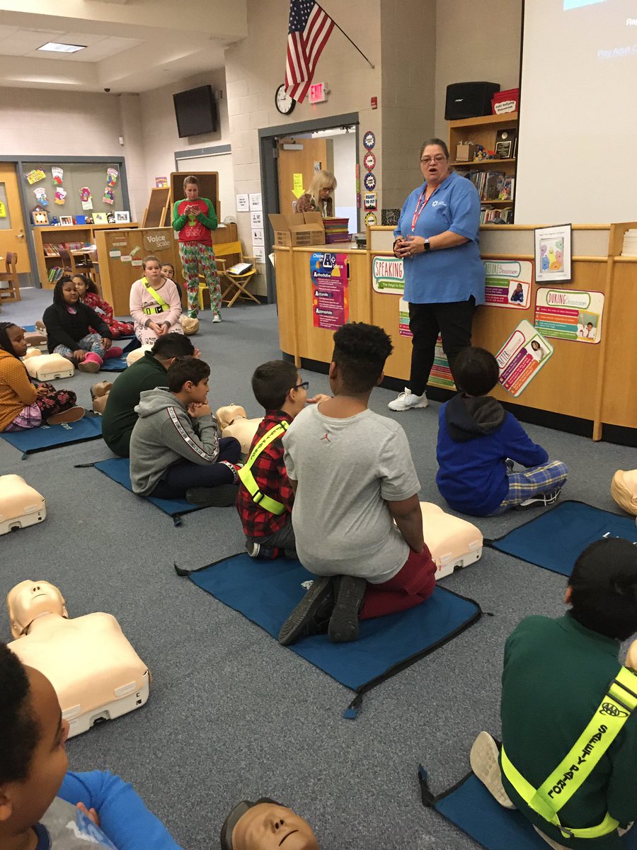 Thanks to Meridian Health for teaching our 5th graders how to do CPR. #AAAlbelementary #wcmm